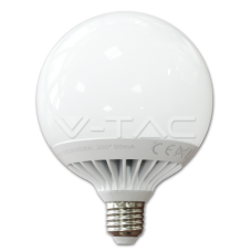 Led V-TAC 15W E27 G120 Глобус Термо Пластик 4500K Неутрална бяла светлина